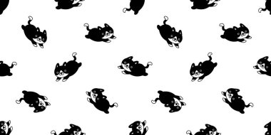 kedi sorunsuz vektör desen yavru kedi alaca doğurmak Cadılar Bayramı döşeme arka planı eşarp izole wallpaper siyah