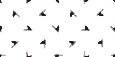 köpekbalığı yüzgeci Dikişsiz desen vektör yunus balina kuyruğu okyanus döşeme arka planı eşarp izole tekrar duvar kağıdı