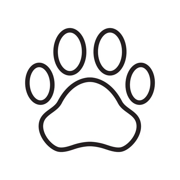 Hund Pfote Vektor Symbol Logo Cartoon Illustration Katze Clip Art — Stockvektor