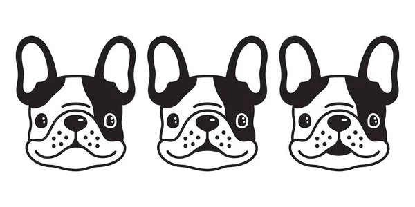 Hund Vektor Französisch Bulldogge Symbol Logo Cartoon Charakter Illustration Symbol — Stockvektor