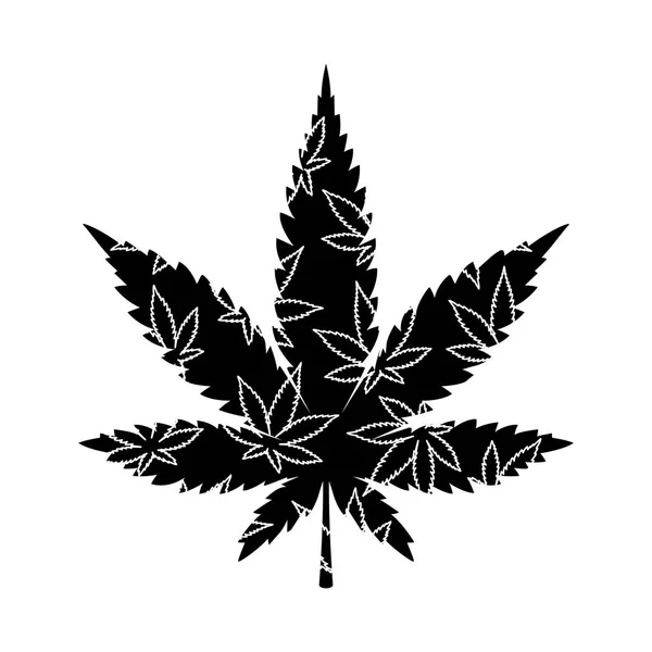 Marihuana Vector Cannabis Hoja Hierba Icono Logotipo Clip Arte Ilustración — Vector de stock