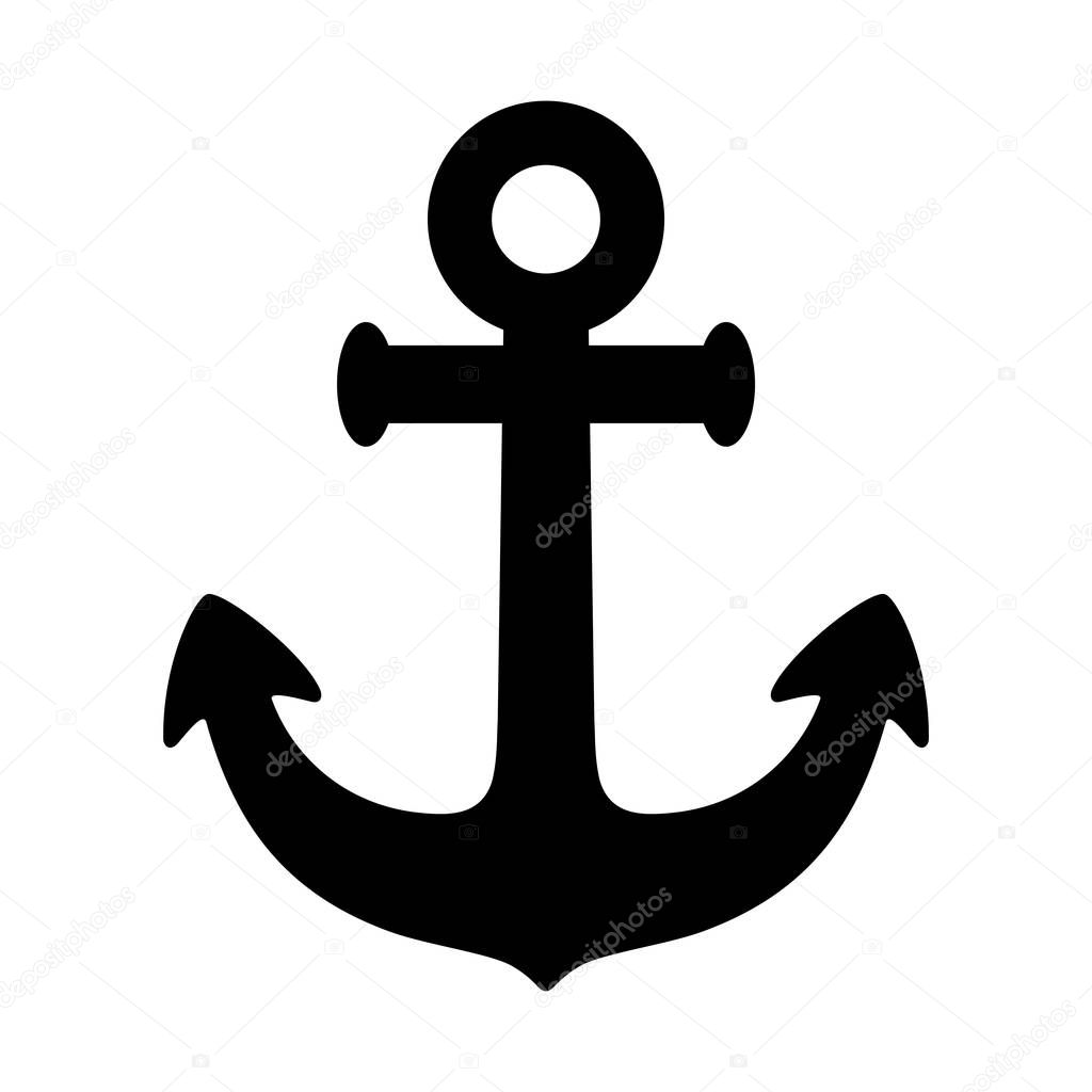 Anchor vector icon logo pirate boat Nautical maritime helm illustration symbol graphic clip art design