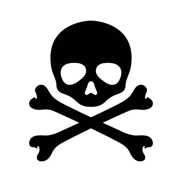 Cranio Pirata Vettoriale Crossbones Icona Halloween Logo Grafico Simbolo Illustrazione — Vettoriale Stock