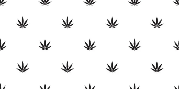 Marijuana Motif Sans Couture Weed Vecteur Feuille Cannabis Carreaux Fond — Image vectorielle