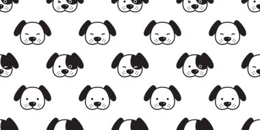 Köpek seamless modeli Dachshund vektör köpek yavrusu baş Fransız buldozer eşarp izole karikatür illüstrasyon tekrar duvar kağıdı döşeme arka planı