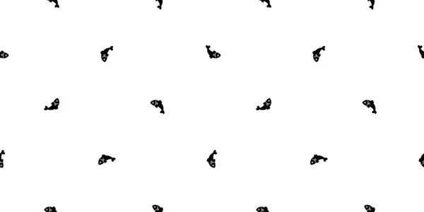 Риба Безшовний Візерунок Векторний Лосось Кіт Кошеня Каліко Японський Мультяшний — стоковий вектор