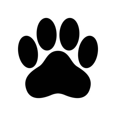 köpek pençe vektör simge logo ayak izi kedi ayı çizgi film illüstrasyon klip sanat Fransız buldozer