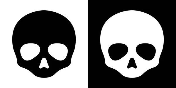 Crânio Vetor Crossbones Halloween Ícone Pirata Fantasma Logotipo Gráfico Símbolo —  Vetores de Stock