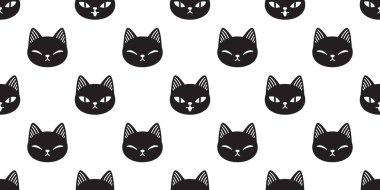 Kedi Dikişsiz desen vektör yavru kedi alaca karikatür döşeme arka plan eşarp izole illüstrasyon tekrar duvar kağıdı hediye paketi