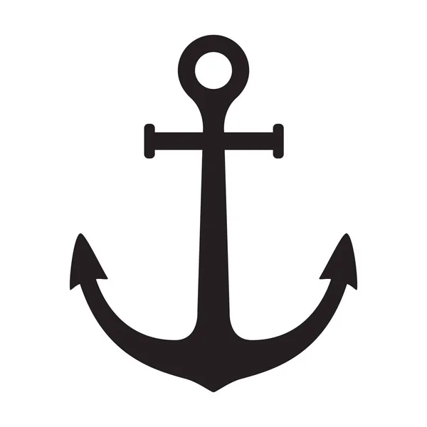 アンカー ベクトル アイコン ボート海賊航海海洋図シンボル グラフィック デザイン クリップ アート — ストックベクタ