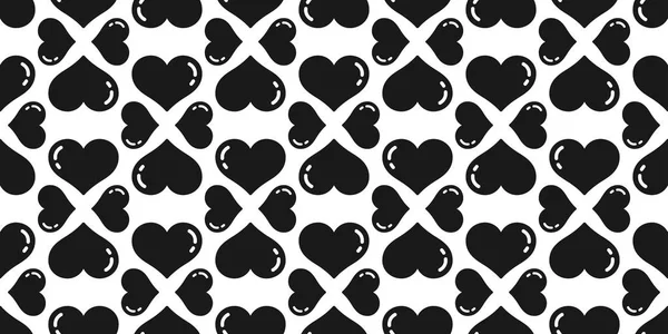 Corazón Patrón Sin Costuras San Valentín Vector Aislado Icono Amor — Vector de stock