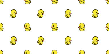ördek Dikişsiz desen vektör kauçuk ducky simgesi logo karikatür kuş çiftlik tekrar duvar kağıdı illüstrasyon kiremit arka plan hediye sarma sarı