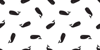 balina Dikişsiz desen vektör balık yunus köpekbalığı kuyruk yüzgeci eşarp tekrar duvar kağıdı döşeme arka plan çizgi film illüstrasyon izole