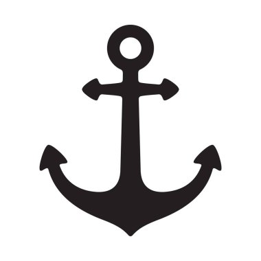 Çapa vektör simge logo tekne korsan deniz deniz dümen illüstrasyon simge grafik tasarım