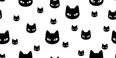 Kedi Dikişsiz desen vektör yavru kedi alaca karikatür eşarp illüstrasyon kiremit arka plan tekrar duvar kağıdı hediye paketi izole
