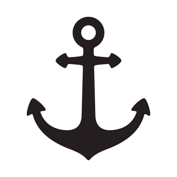 Anchor vector icon logo boat pirate Nautical maritime helm illustration symbol graphic design