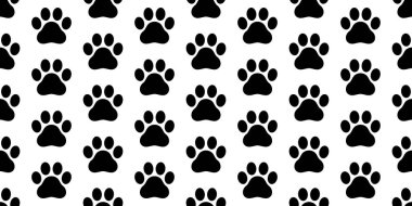köpek pençe Dikişsiz desen ayak izi vektör Fransız buldozer arka plan tekrar duvar kağıdı kiremit izole beyaz eşarp