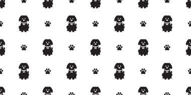 Köpek seamless modeli pençe vektör Fransız buldozer ayak izi köpek yavrusu döşeme arka planı tekrar duvar kağıdı eşarp izole karikatür çizimi