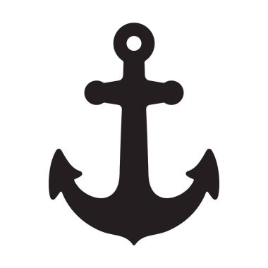 Çapa vektör simge logo tekne deniz deniz korsan dümen illüstrasyon simge grafik tasarım küçük resim