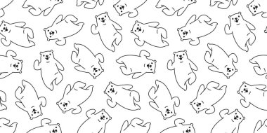 ayı seamless modeli kutup ayısı vektör panda teddy izole arka plan tekrar duvar kağıdı karikatür doodle çalıştıran
