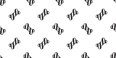 İzole köpek kemik Dikişsiz desen vektör Noel Noel Baba Noel şeker kamışı köpek pençe Fransız buldozer eşarp tekrar duvar kağıdı illüstrasyon karikatür döşeme arka planı