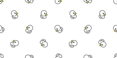 ördek sorunsuz vektör kauçuk ducky simgesi logo çizgi film illüstrasyon kuş tekrar beyaz duvar kağıdı döşeme arka plan hediye sarma