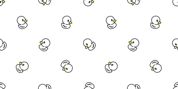 Canard Motif Sans Couture Vecteur Caoutchouc Canard Icône Logo Dessin — Image vectorielle