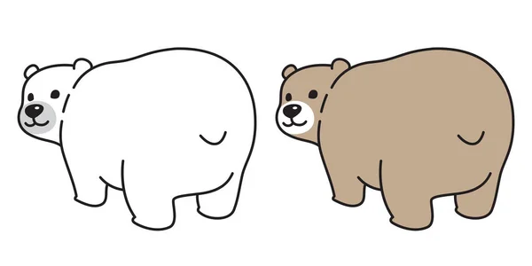 Φέρουν Διάνυσμα Πολική Αρκούδα Λογότυπο Εικονίδιο Εικόνα Καρτούν Χαρακτήρα Σύμβολο — Διανυσματικό Αρχείο