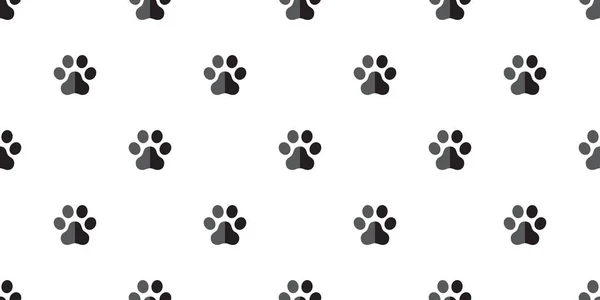 Dog Paw Seamless Pattern French Bulldog Vector Footprint Tile Background — Stock Vector