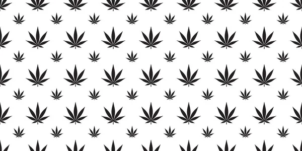 Marijuana Motif Sans Couture Weed Vecteur Feuille Cannabis Écharpe Isolée — Image vectorielle