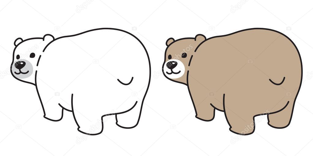 bear vector polar bear logo icon illustration cartoon character symbol graphic
