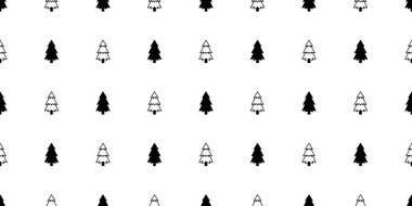 Çizgi film döşeme arka plan tekrar duvar kağıdı illüstrasyon izole Noel ağacı Dikişsiz desen vektör Noel Baba kar dağ ahşap orman eşarp