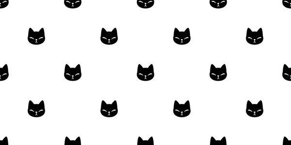Γάτα Χωρίς Ραφή Πρότυπο Διάνυσμα Γατάκι Τσίτι Γελοιογραφία Κασκόλ Απομονωμένη — Διανυσματικό Αρχείο