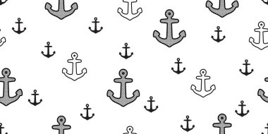 Çapa Dikişsiz desen vektör tekne korsan dümen polka dot eşarp deniz deniz deniz okyanus tekrar duvar kağıdı döşeme arka planı izole