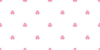 izole kalp Seamless modeli Sevgililer vektör pembe yonca çiçek tekrar duvar kağıdı döşeme arka planı