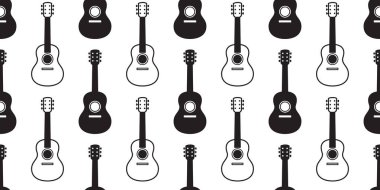 gitar Dikişsiz desen vektör bas gitar müzik izole eşarp grafik illüstrasyon tekrar duvar kağıdı döşeme arka plan tasarımı