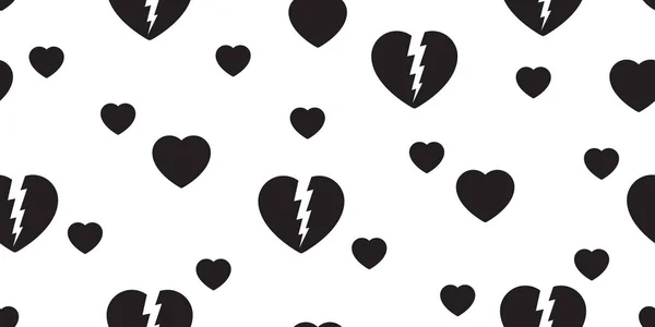 Corazón Patrón Sin Costuras Vector San Valentín Flash Luz Trueno — Archivo Imágenes Vectoriales