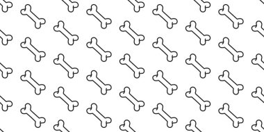 köpek kemiği Dikişsiz desen vektör Fransız buldozer pug arka plan duvar kağıdı beyaz izole