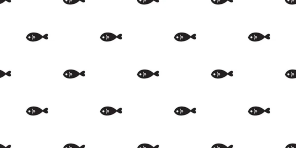 Рыба Бесшовный Рисунок Лосося Акулы Плавника Дельфина Китов Векторный Океан — стоковый вектор