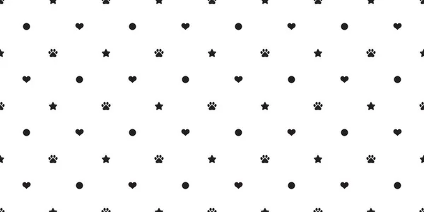 Собака Лапу Безшовні Візерунок Вектор Французький Бульдог Серце Зірка Лапу — стоковий вектор