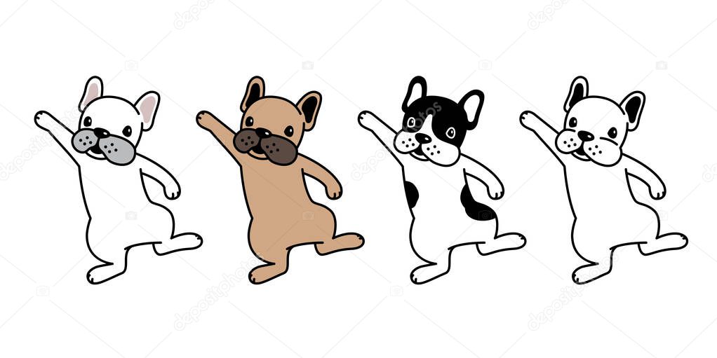 Dog vector french bulldog icon logo character cartoon illustration doodle symbol