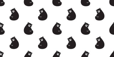 Ayı Dikişsiz desen vektör kutup ayısı döşeme arka plan eşarp tekrar duvar kağıdı illüstrasyon izole