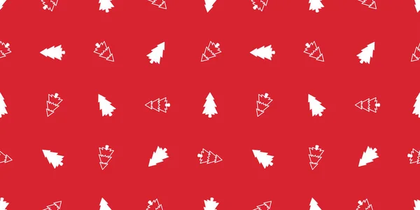 Різдвяна Ялинка Безшовні Візерунок Вектор Санта Клауса Снігом Гори Ліс — стоковий вектор