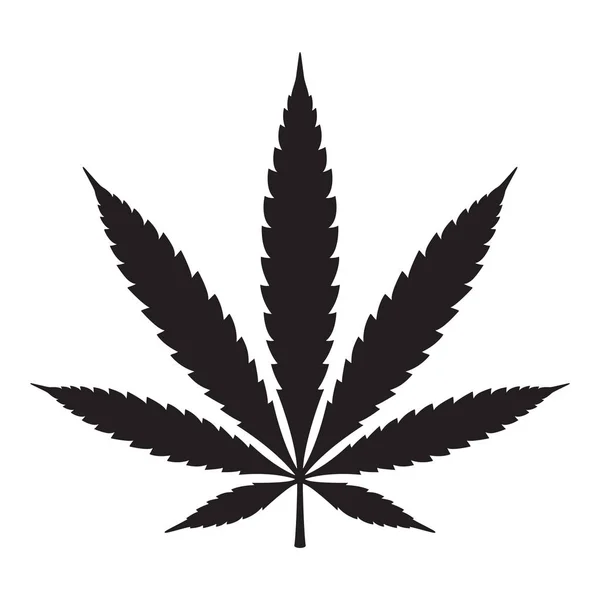 Marihuana Vektor Konopí List Plevele Ikona Logo Symbol Symbol Ilustrace — Stockový vektor