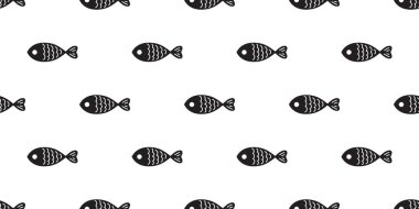 Balık Dikişsiz desen vektör somon köpekbalığı yüzgeci yunus balina okyanus deniz arka plan tekrar duvar kağıdı izole