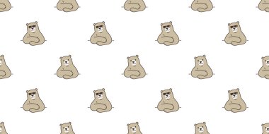Dikişsiz desen kutup ayısı vektör panda ayı teddy güneş gözlüğü izole tekrar arka plan duvar kağıdı