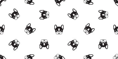 Köpek Dikişsiz desen vektör Fransız buldozer pug izole tekrar arka plan duvar kağıdı