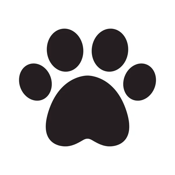 Собача Лапа Векторний Слід Значок Логотип Французький Бульдог Кішка Цуценя — стоковий вектор