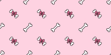 köpek kemik Dikişsiz desen vektör Kalp Sevgililer Fransız buldozer eşarp izole kiremit arka plan duvar kağıdı tekrar pembe