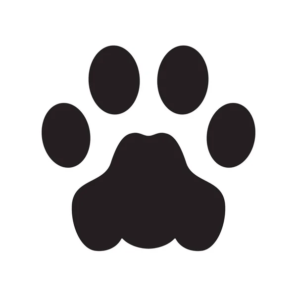 Cane Zampa Vettore Impronta Icona Logo Francese Bulldog Gatto Simbolo — Vettoriale Stock